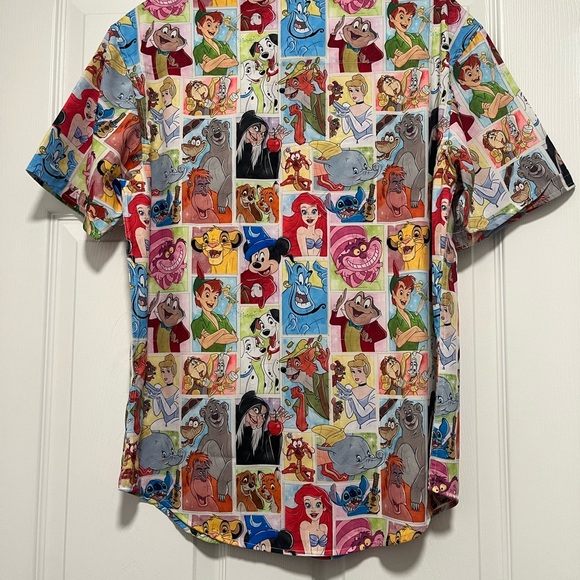*NEW* Never Worn Disney 100 RSVLTS Colorful Character Collage Men's Shirt - Picture 2 of 2